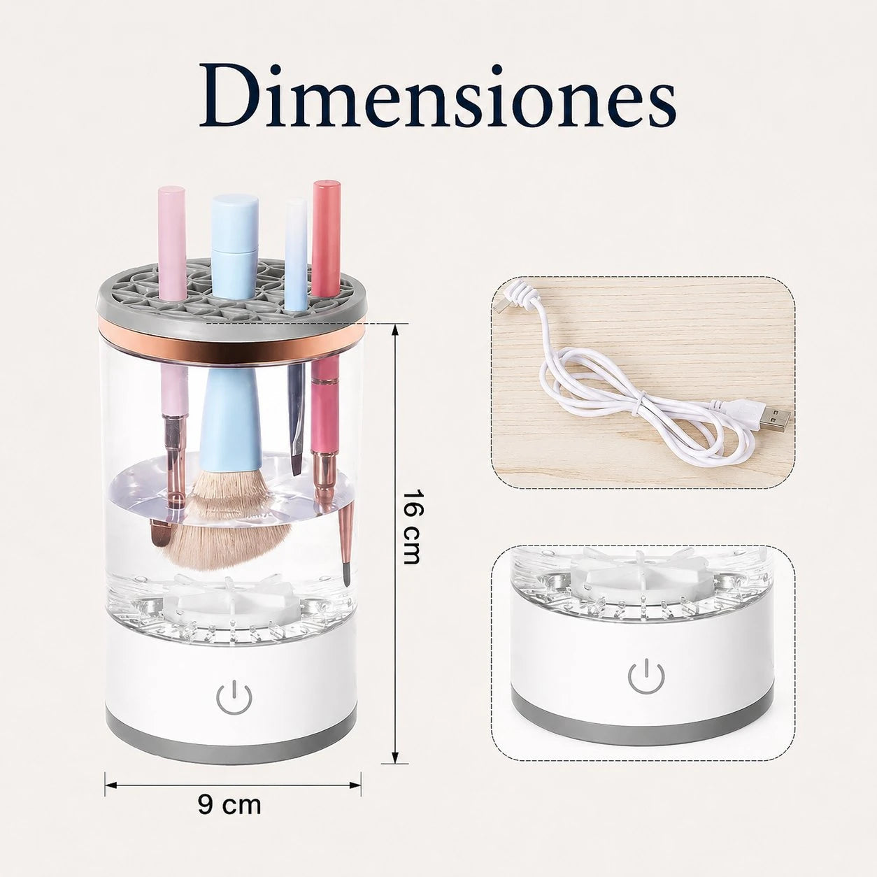 Washer Pro™ Limpiador de Brochas Eléctrico USB