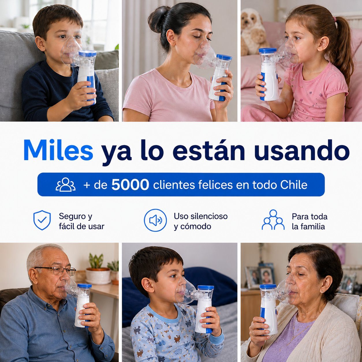 Nebulizador portátil para niños y adultos