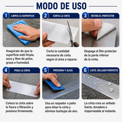 Pack 2x1 SÓLO POR HOY/ Fugastop™ / Cinta de butilo impermeable (10CM X 5 MT)