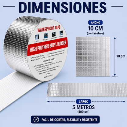 Pack 2x1 SÓLO POR HOY/ Fugastop™ / Cinta de butilo impermeable (10CM X 5 MT)