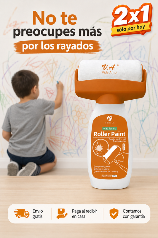 2x1 SÓLO POR HOY / RenovaRoll™ / Rodillo de pintura reparador de paredes.