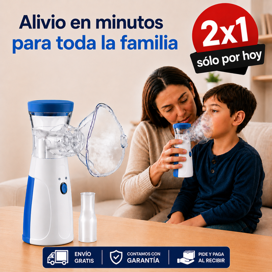 2x1 SOLO POR HOY / RespiraFlex™ / Nebulizador portátil para niños y adultos