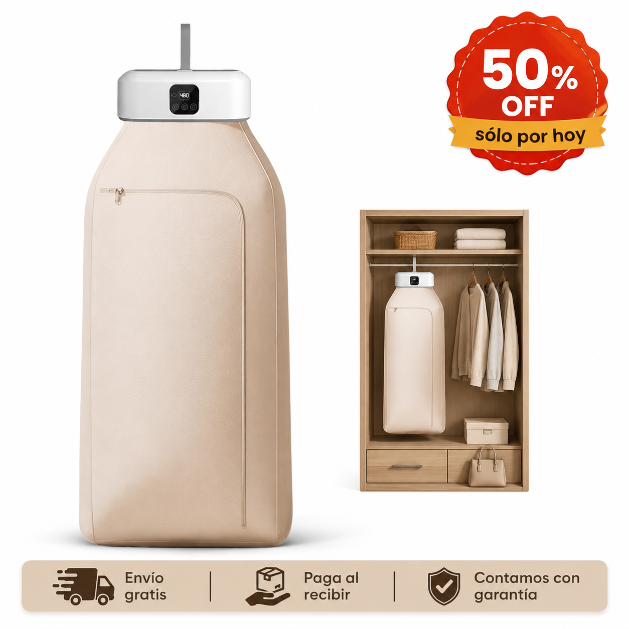 50% OFF SOLO POR HOY / DryGlow™/ Secadora de Ropa Portátil