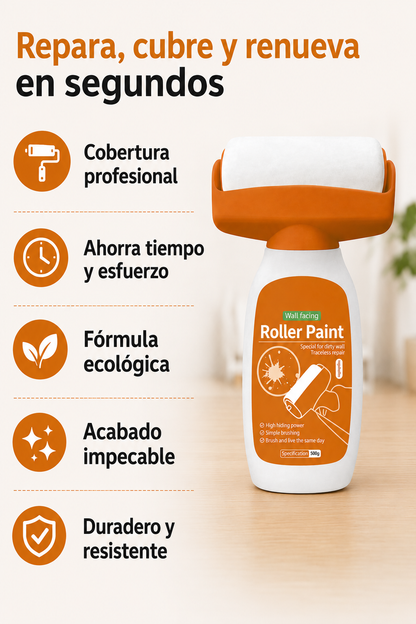 2x1 SÓLO POR HOY / RenovaRoll™ / Rodillo de pintura reparador de paredes.