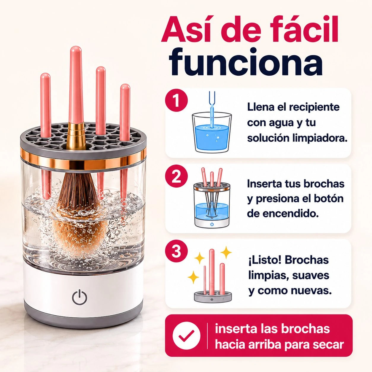 Washer Pro™  Limpiador de Brochas Eléctrico USB